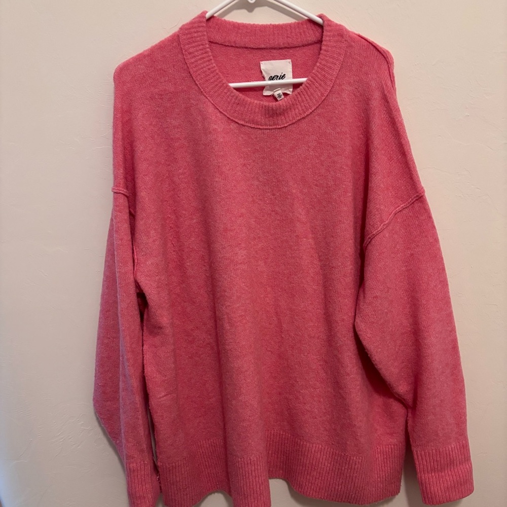 Aerie Unreal Sweater Pink Size M